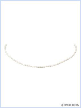Freshwater Pearl Choker Necklace Dainty Adjustable 14-17in